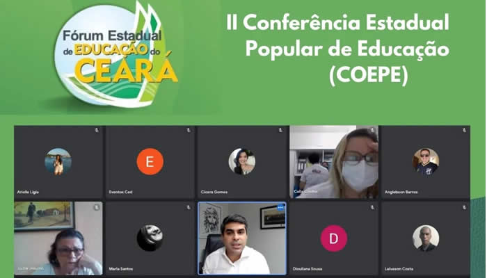 A organização e mediação é do Fórum Estadual de Educação do Ceará (FEE/CE).