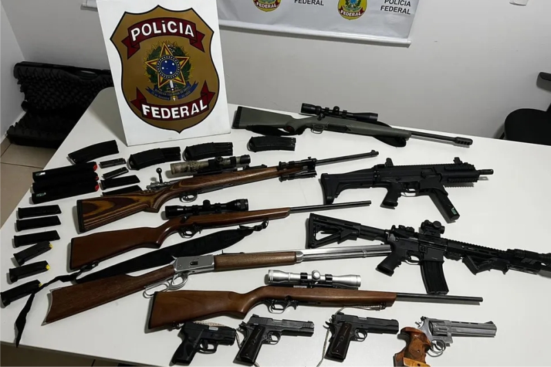 Armas apreendidas pela PF
