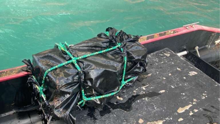 Cocaína apreendida em navio cargueiro.
