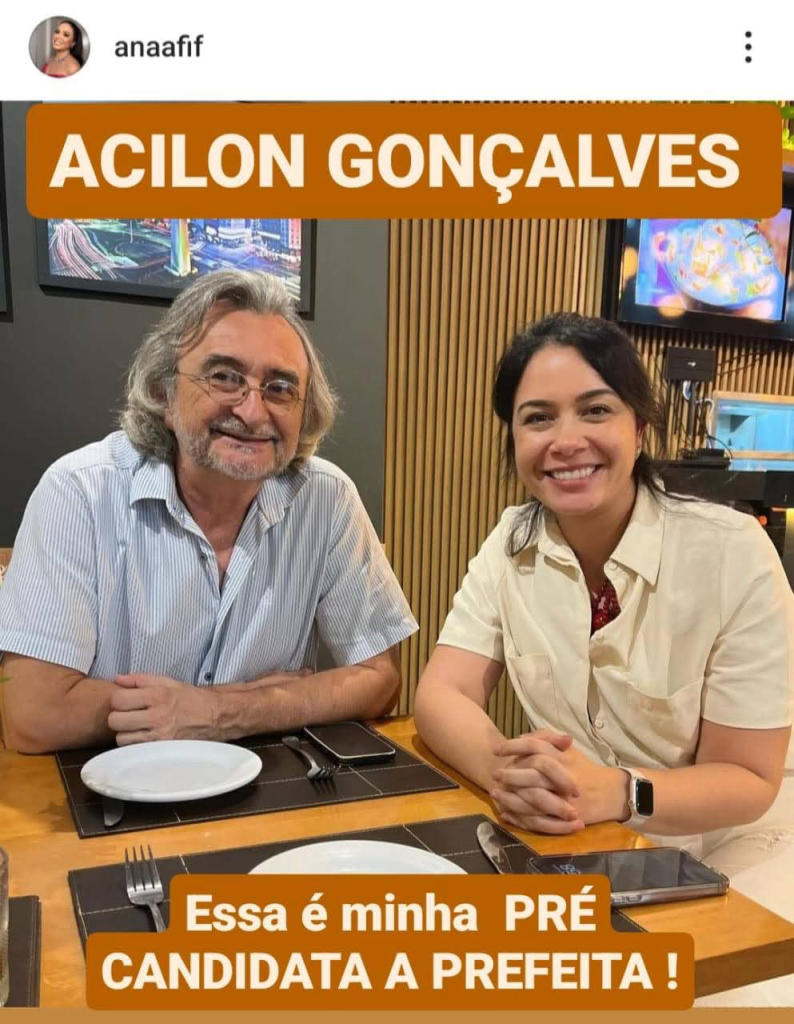 Acilon Gonçalves e Ana Afif Queiroz- Foto: Divulgação/Instagram