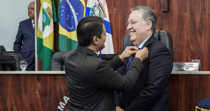 "Com muita humildade, peço a Deus sabedoria e saúde para continuar a minha missão no TCE Ceará", disse Távora - Foto:Divulgação/TCE-CE.