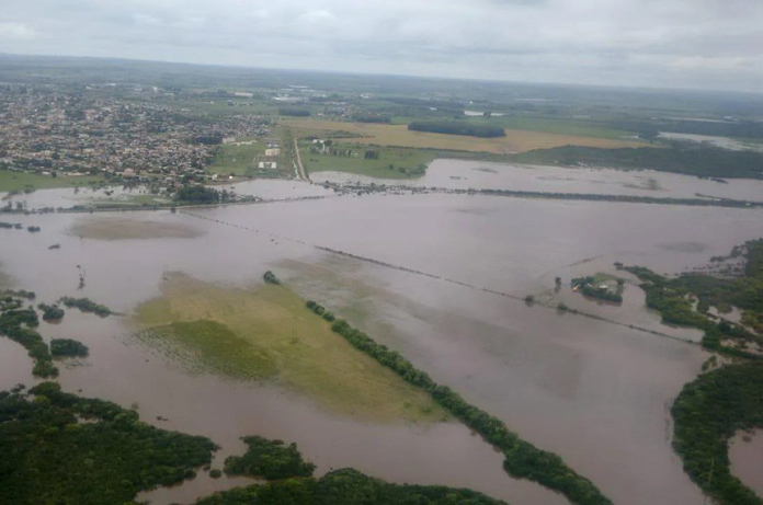 Plantações de arroz atingidas pelas enchentes no Rio Grande do Sul - Foto: Federarroz/Divulgação