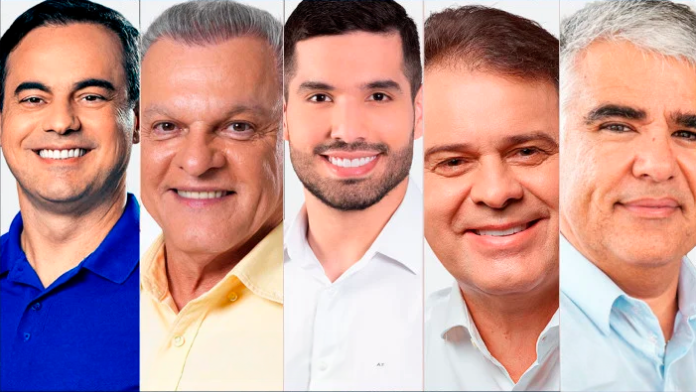 Candidatos Wagner, Sarto, André, Evandro e Serão - Foto: Reprodução/TSE