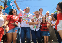 Evandro Leitão em caminhada em Fortaleza- Imagem: Reprodução.