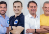 André Fernandes, Capitão Wagner, Evandro Leitão e José Sarto - Imagem: Montagem O POVO