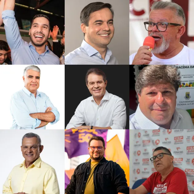 Candidatos ao Poder Executivo de Fortaleza - Imagem: Montagem/GCC