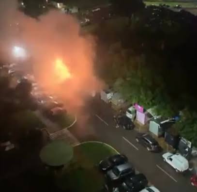 Momento da explosão - Imagem: Reprodução.