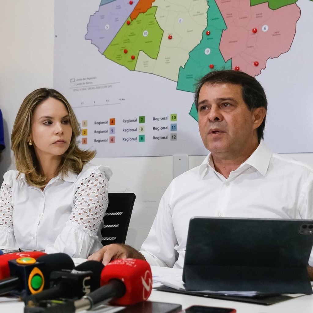 Vice Gabriella Aguiar e prefeito Evandro Leitão - Imagem: Reprodução.