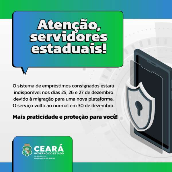 As operações serão retomadas normalmente a partir do dia 30 de dezembro.