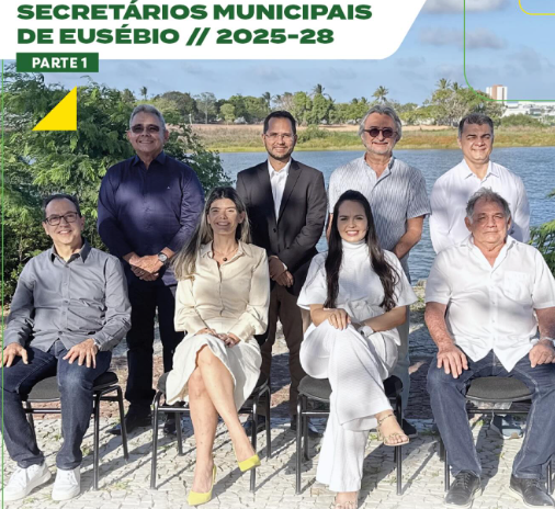 Prefeito eleito Dr.Júnior ao lado de Acilon e demais secretários anunciados - Imagem: Reprodução.