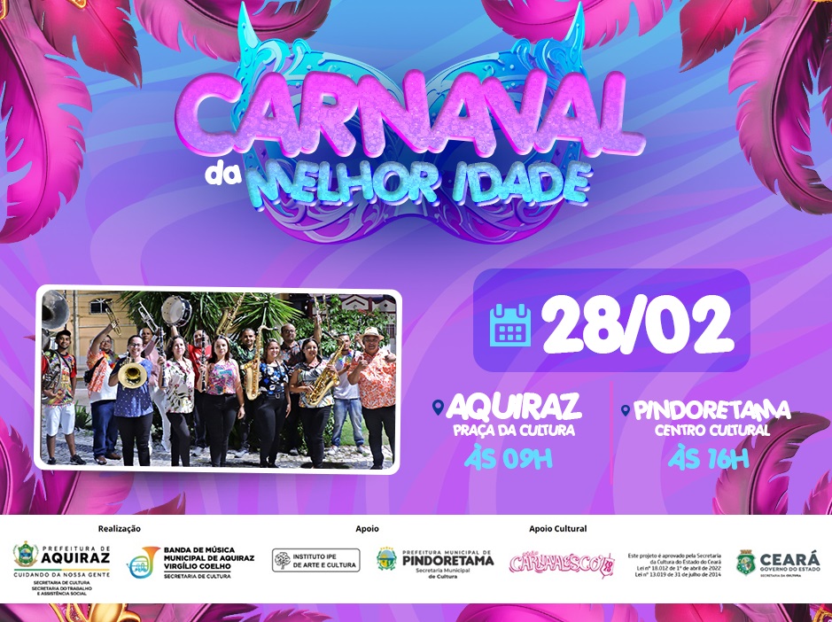 Aquiraz e Pindoretama receberão apresentações da Banda de Música Virgílio Coelho, contemplada no Edital da SECULT-CE - Imagem: Reprodução