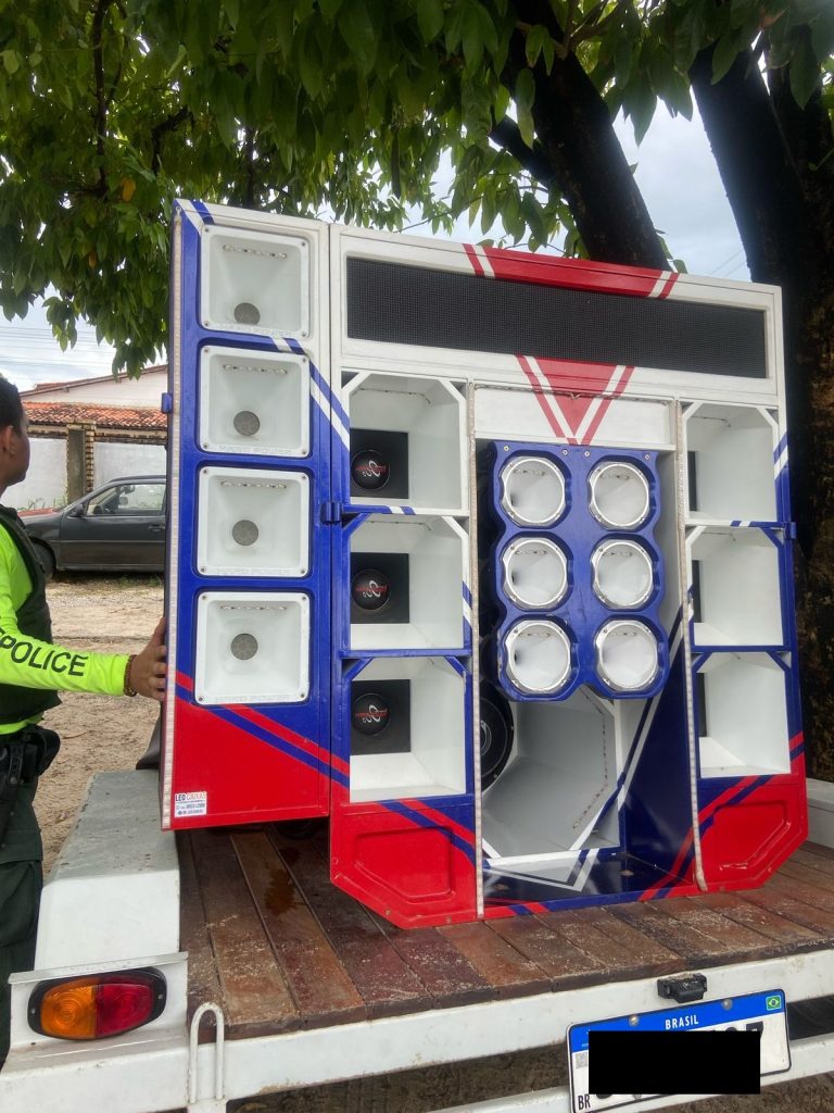 O som do paredão ultrapassava os decibéis permitidos- Imagem; SSPDS.
