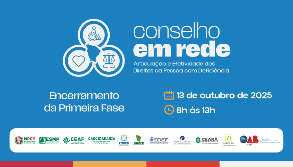 Legenda: 90 municípios aderiram ao projeto “Conselhos em Rede” - Ilustração: MPCE.