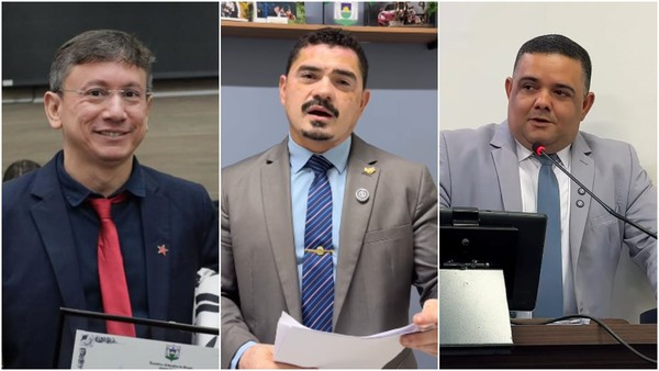 Legenda: Os vereadores Cabo Rubem, Lauro Machado e Professor Márcio - Foto: Instagram/reprodução