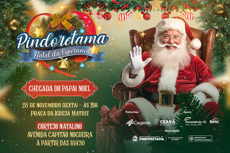 Na programação haverão apresentações de grupos musicais e atrações da cultura popular cearense - Imagem: Reprodução