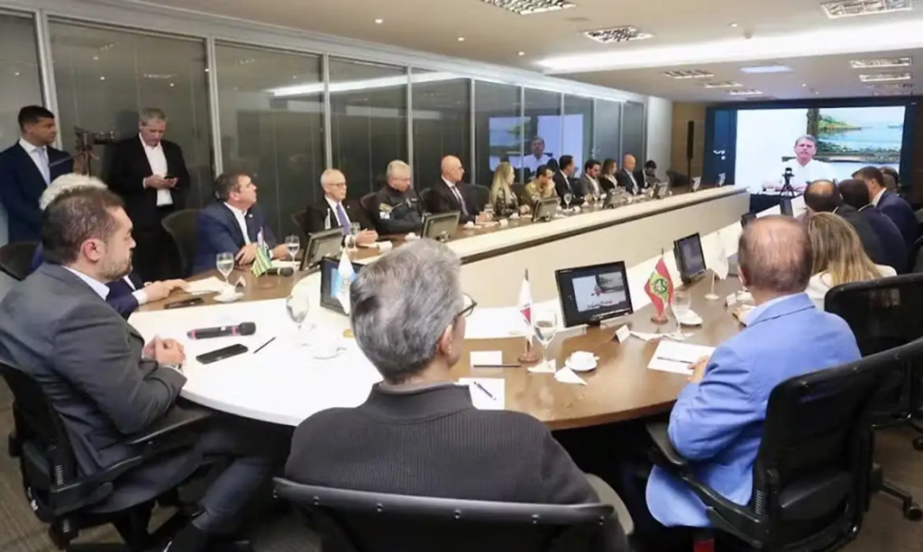 Governadores da oposição reunidos no Rio, visando a criação do "Consórcio da Paz" - Foto: Governo do Rio/Divulgação.