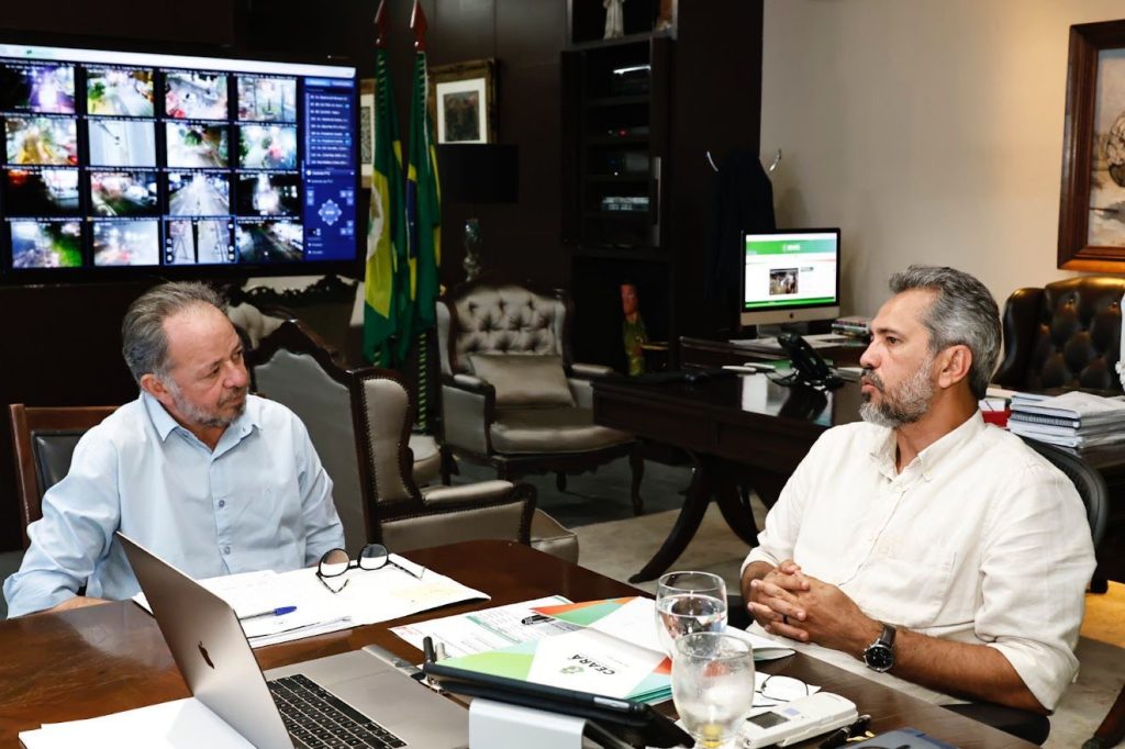Acrísio e Elmano, no Palácio da Abolição - Foto: Reprodução.