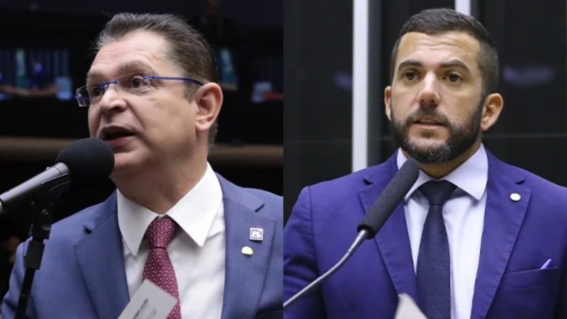 Sóstenes, líder do PL, e Carlos Jordy, ex-líder da oposição na Câmara, são alvos da PF. Agência Câmara/Montagem Congresso em Foco