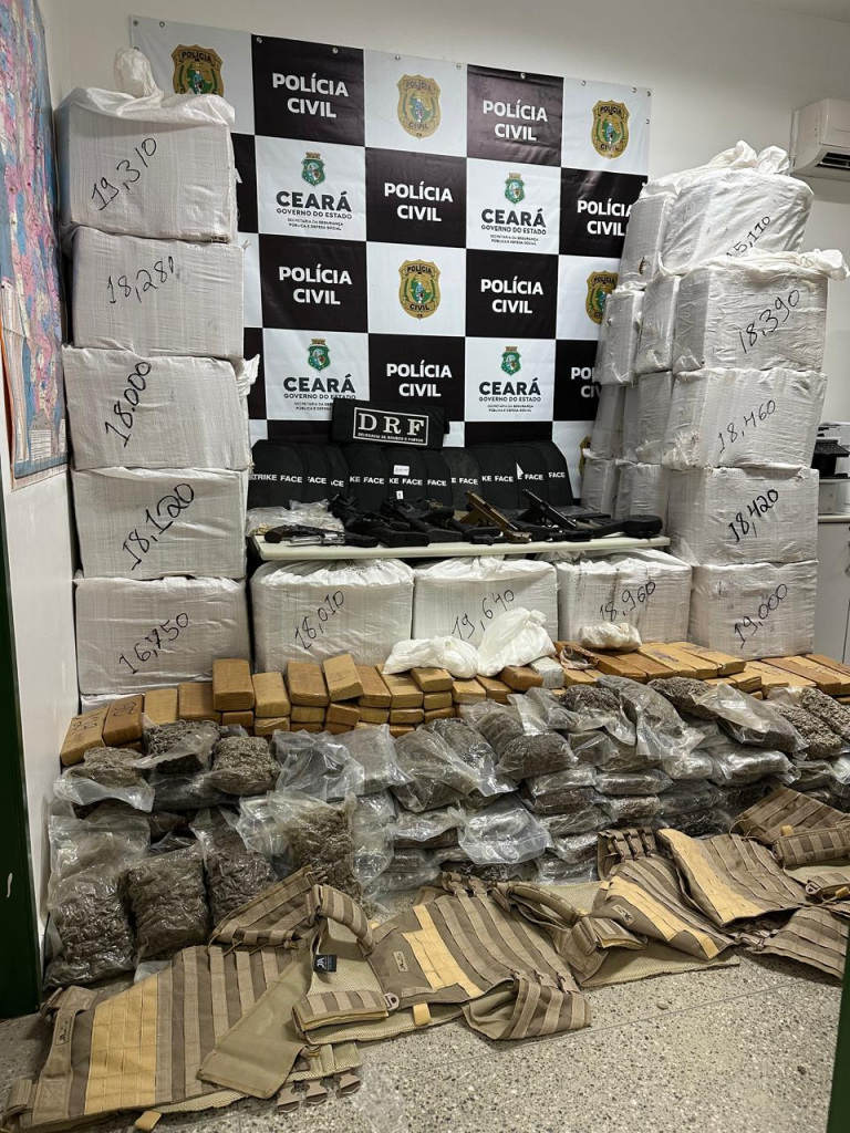 A casa, com estrutura reforçada, era utilizada por um grupo criminoso de origem carioca; dois homens foram presos no local - Foto: Reprodução/SSPDS