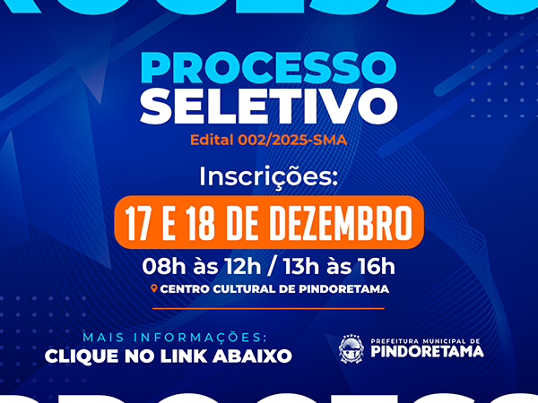 As inscrições podem ser feitas nesta quinta-feira e sexta-feira - Imagem: Ilustração/Reprodução.