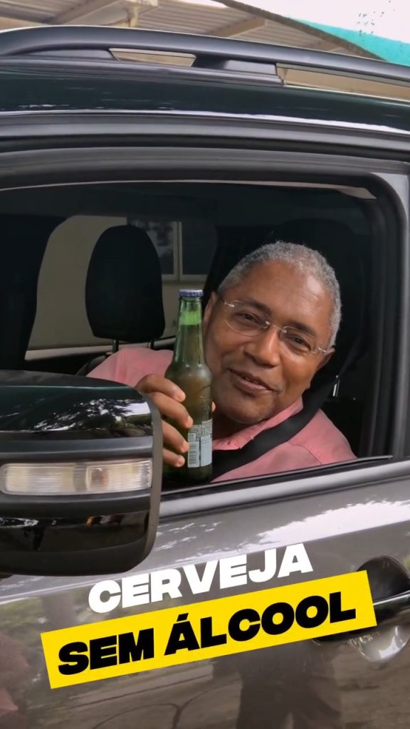 O resultado do teste confirmou que as cervejas zero não geraram registro de álcool no bafômetro - Foto: Reprodução /Vídeo /Instagram