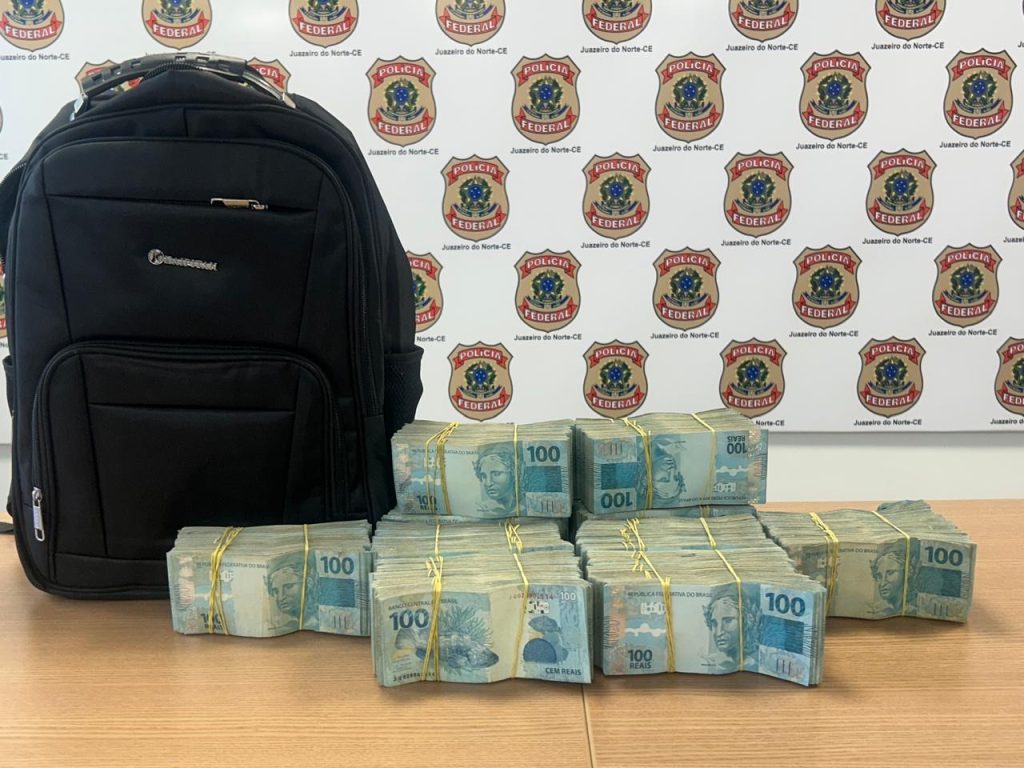 Dinheiro era transportado sem justificativa plausível e pode estar ligado a desvios de recursos públicos - Foto: Reprodução/PF.