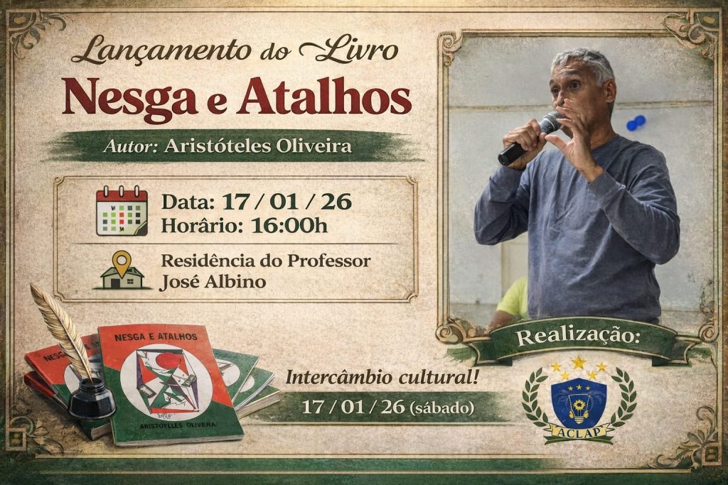O livro será lançado neste sábado, às 18 horas, na casa do professor Albino- Foto: Reprodução.