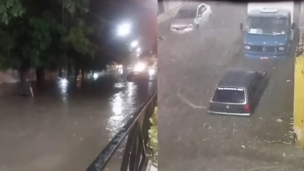 Vários pontos da cidade de Canindé foram alagados - Foto: Reprodução.