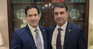 Marco Rubio e Flávio Bolsonaro - Foto: Reprodução/Redes Sociais/@FlavioBolsonaro