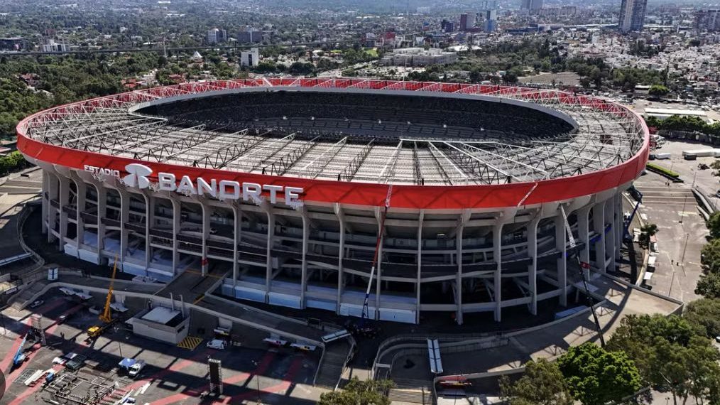 Vista aérea do Estádio Azteca na Cidade do México. Foto: Divulgação