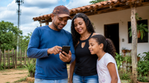 A expansão da cobertura móvel fortalece o acesso à educação, serviços públicos e oportunidades econômicas em comunidades do interior do estado - Foto: gerada por IA.