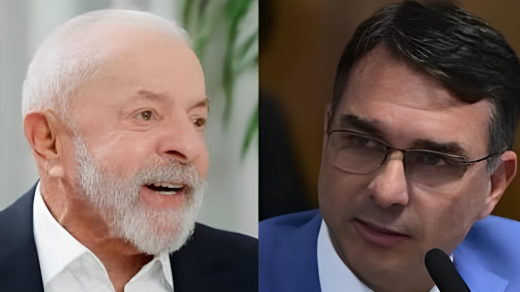 Lula e Flávio Bolsonaro- Montagem/RM